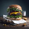 Hamburguesa Deluxe Con Queso