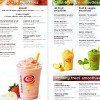 Orange C-Booster, Acai Super-Antioxidant, Protein Berry Workout, Strawberry Blueberry Banana, Peach Mango, Kale-Ribbean Breeze, Carrot Orange Fusion, Pb Chocolate Love O Amazing Greens