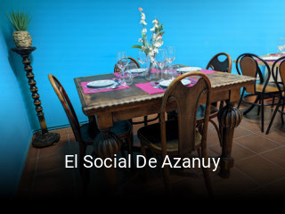 Reserve ahora una mesa en El Social De Azanuy