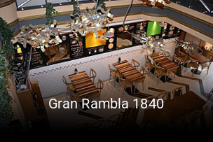 Reserve ahora una mesa en Gran Rambla 1840