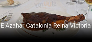 Reserve ahora una mesa en E Azahar Catalonia Reina Victoria