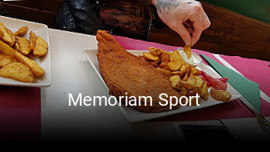Reserve ahora una mesa en Memoriam Sport