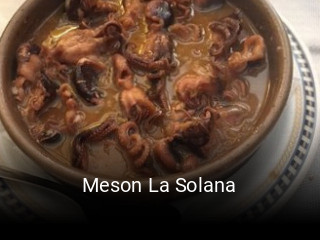 Reserve ahora una mesa en Meson La Solana