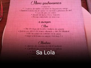 Sa Lola reservar mesa