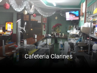 Cafeteria Clarines reserva de mesa