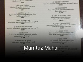 Mumtaz Mahal reserva de mesa