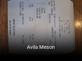 Avila Meson reservar en línea
