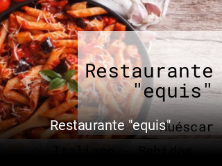 Restaurante "equis" reservar mesa