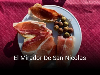 Reserve ahora una mesa en El Mirador De San Nicolas