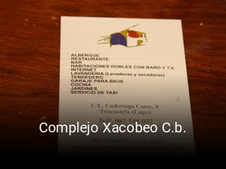 Complejo Xacobeo C.b. reservar mesa