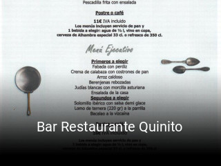Bar Restaurante Quinito reserva de mesa
