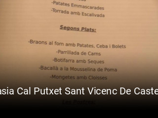 Reserve ahora una mesa en Masia Cal Putxet Sant Vicenc De Castellet