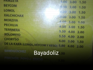Bayadoliz reserva de mesa