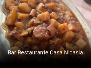 Bar Restaurante Casa Nicasia reservar mesa