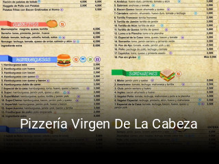 Reserve ahora una mesa en Pizzería Virgen De La Cabeza