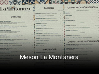 Meson La Montanera reserva de mesa