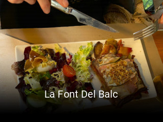 Reserve ahora una mesa en La Font Del Balc