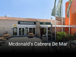 Mcdonald's Cabrera De Mar reserva de mesa