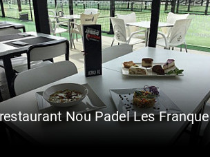 Bar-restaurant Nou Padel Les Franqueses reservar mesa