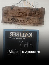 Meson La Apanaora reserva de mesa