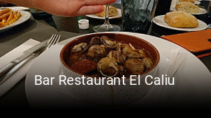 Reserve ahora una mesa en Bar Restaurant El Caliu