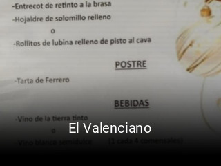 El Valenciano reservar en línea
