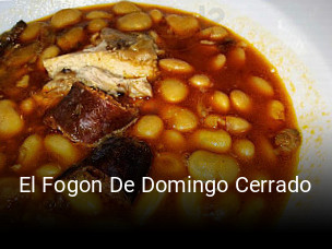 Reserve ahora una mesa en El Fogon De Domingo Cerrado