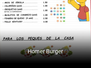 Homer Burger reserva de mesa