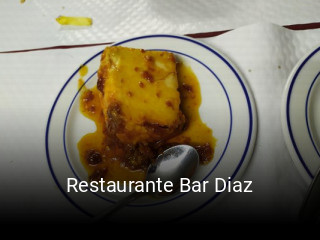 Restaurante Bar Diaz reserva de mesa