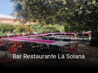 Reserve ahora una mesa en Bar Restaurante La Solana