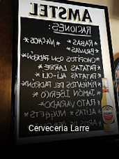 Cerveceria Larre reserva de mesa