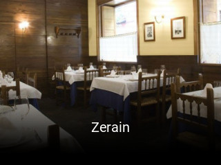 Zerain reserva de mesa