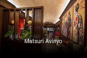 Matsuri Avinyo reserva de mesa