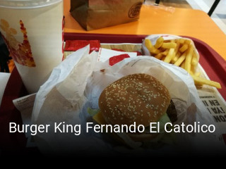 Reserve ahora una mesa en Burger King Fernando El Catolico