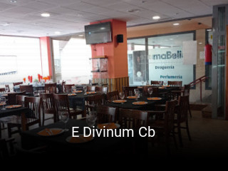 Reserve ahora una mesa en E Divinum Cb