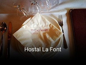 Hostal La Font reserva de mesa