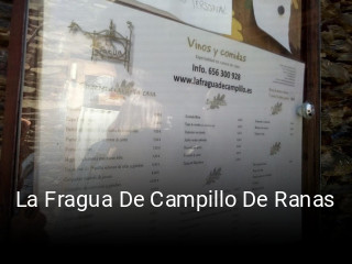 La Fragua De Campillo De Ranas reserva de mesa