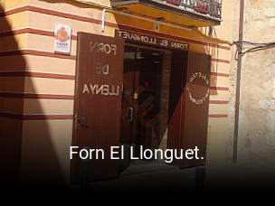 Forn El Llonguet. reserva de mesa