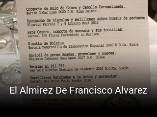 El Almirez De Francisco Alvarez reserva de mesa