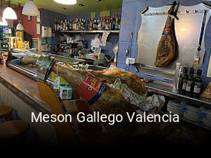 Reserve ahora una mesa en Meson Gallego Valencia