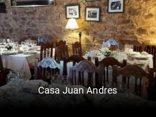 Casa Juan Andres reservar mesa