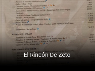 Reserve ahora una mesa en El Rincón De Zeto