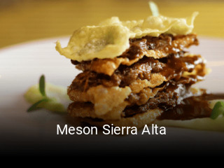 Meson Sierra Alta reservar en línea