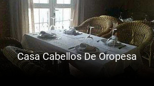 Casa Cabellos De Oropesa reserva de mesa
