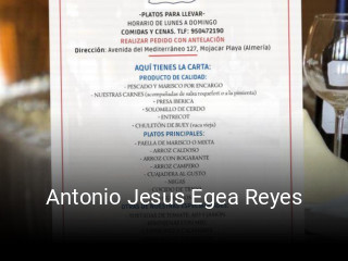 Reserve ahora una mesa en Antonio Jesus Egea Reyes
