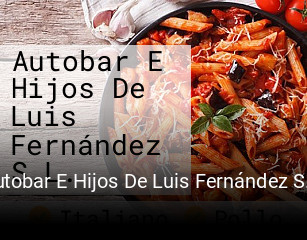 Reserve ahora una mesa en Autobar E Hijos De Luis Fernández S.L.