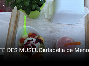 Reserve ahora una mesa en CAFE DES MUSEUCiutadella de Menorca