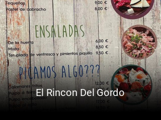 Reserve ahora una mesa en El Rincon Del Gordo