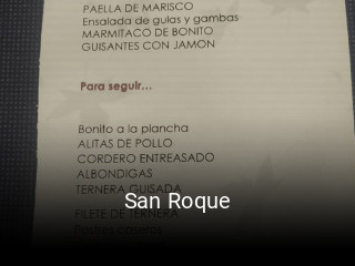 San Roque reserva de mesa