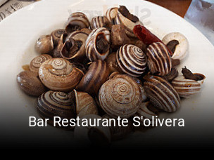 Bar Restaurante S'olivera reserva de mesa